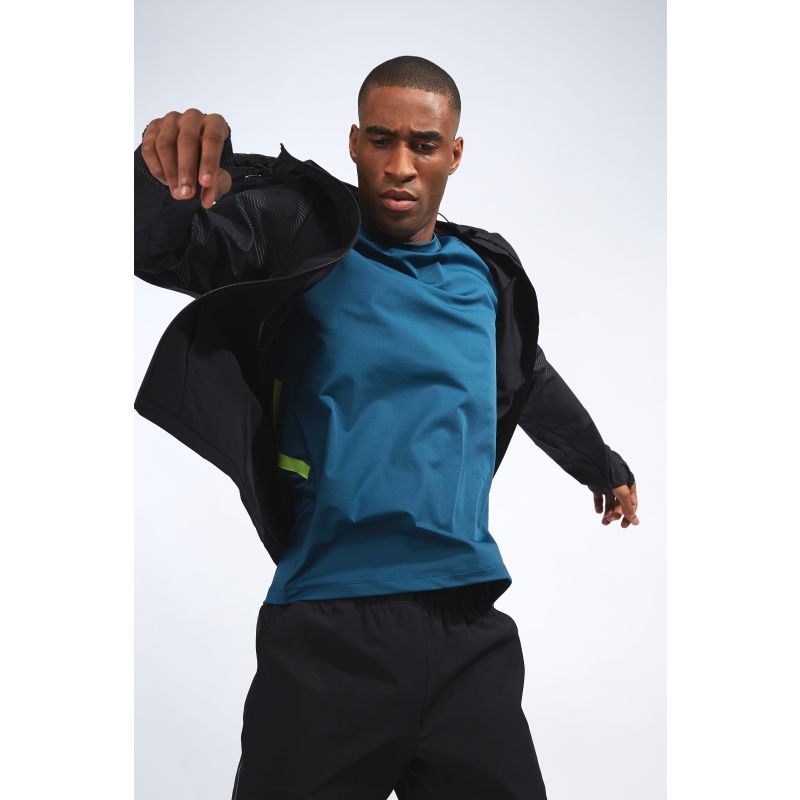 Vertex Hooded Tech Windbreaker Black image