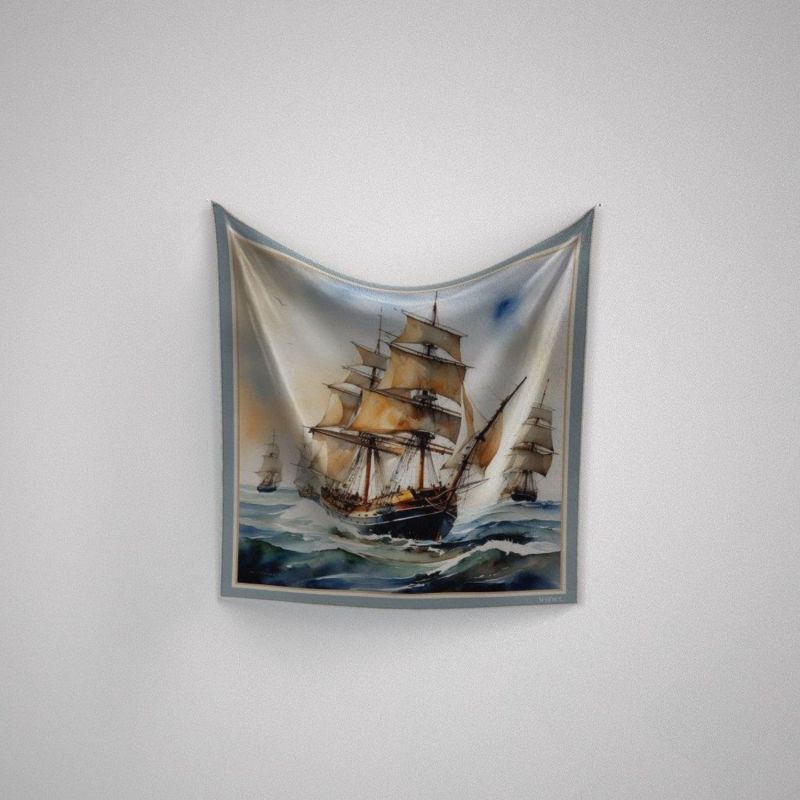 Vessels Square Silk Scarf image