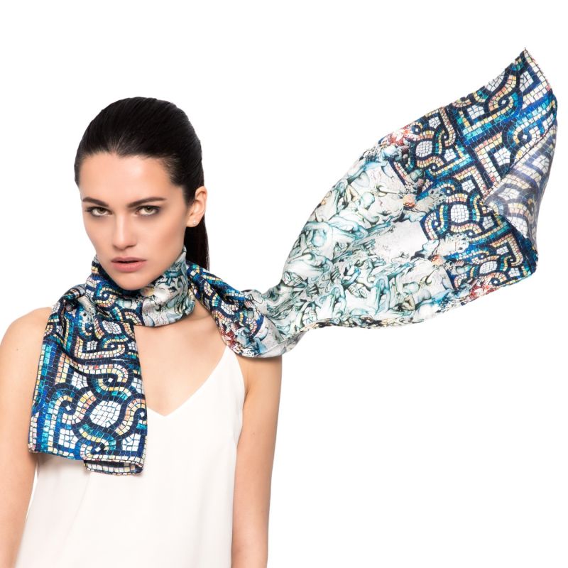 Statues & Mosaics Small Silk Scarf image