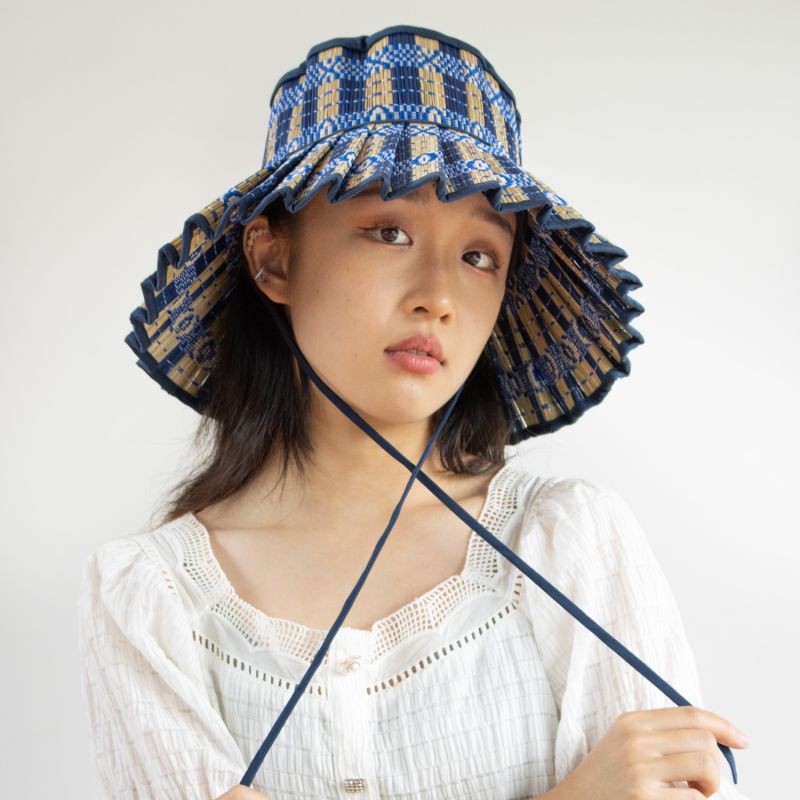 Lorna Murray Folding Milan Hat - Herringbone