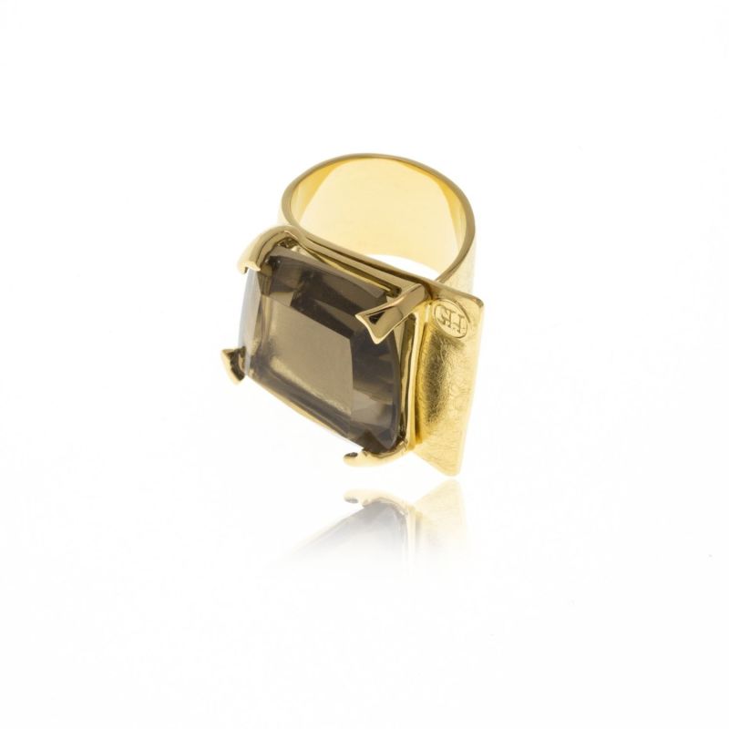 Gold Signature Crystal Ring image