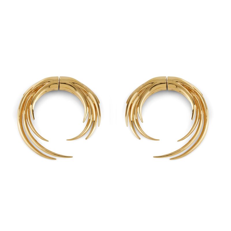 Flames Of Pyre Hoop Earrings Gold image