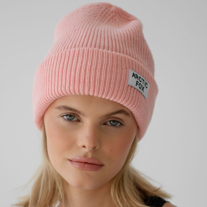 The Recycled Bottle Beanie In Pastel Pink | Arctic Fox & Co. | Wolf & Badger