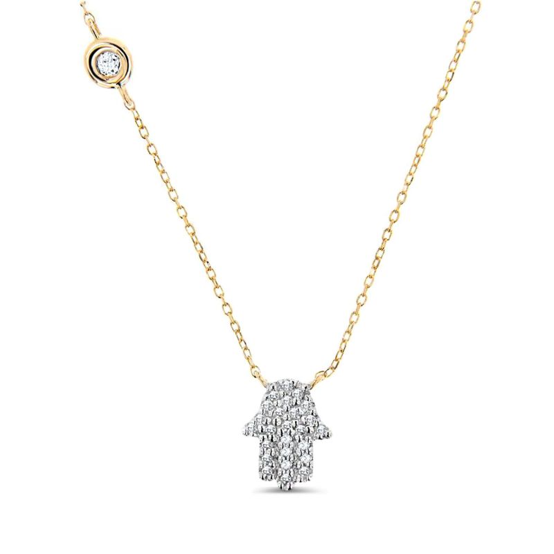 Hamsa Necklace 14K Yellow Gold image