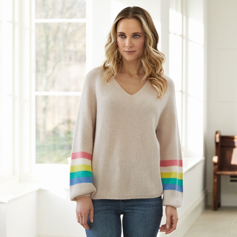 Vicky V Neck Hessian Jumper image