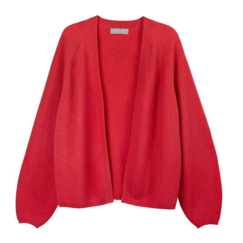 Victoria Red Ribbed Cardigan image