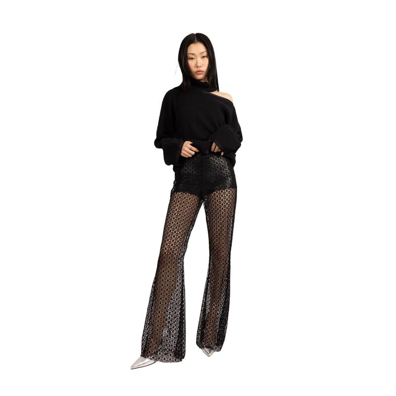 Vintage Crochet Flared Trousers image