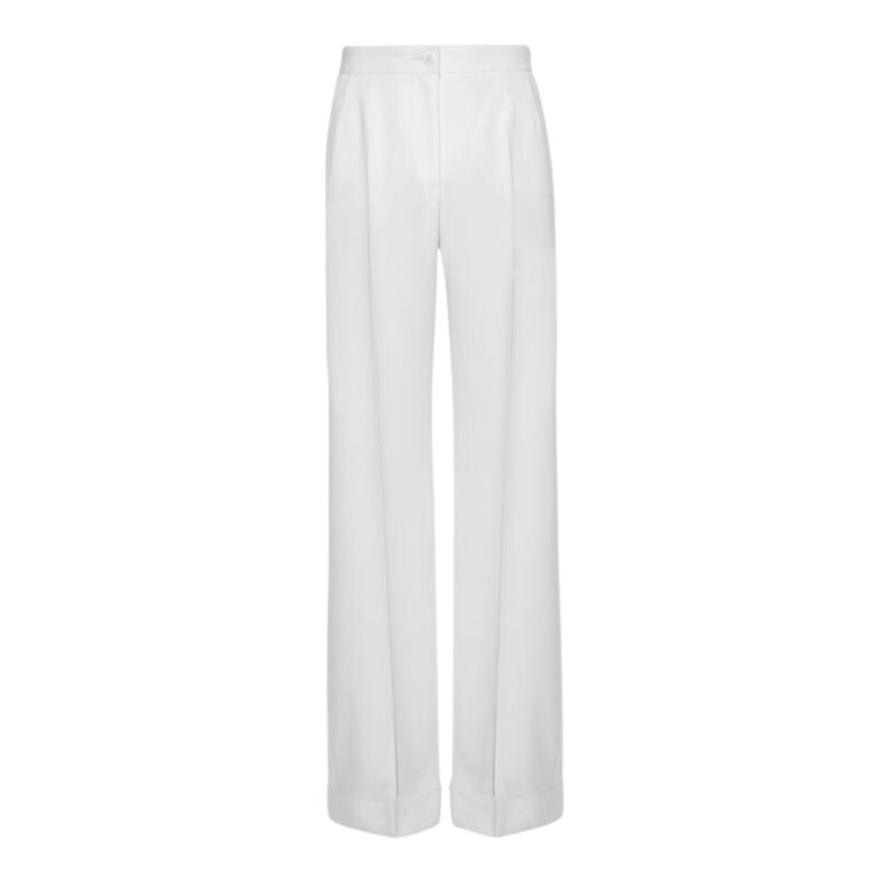 Vintage-Inspired Oversized Trouser - White image
