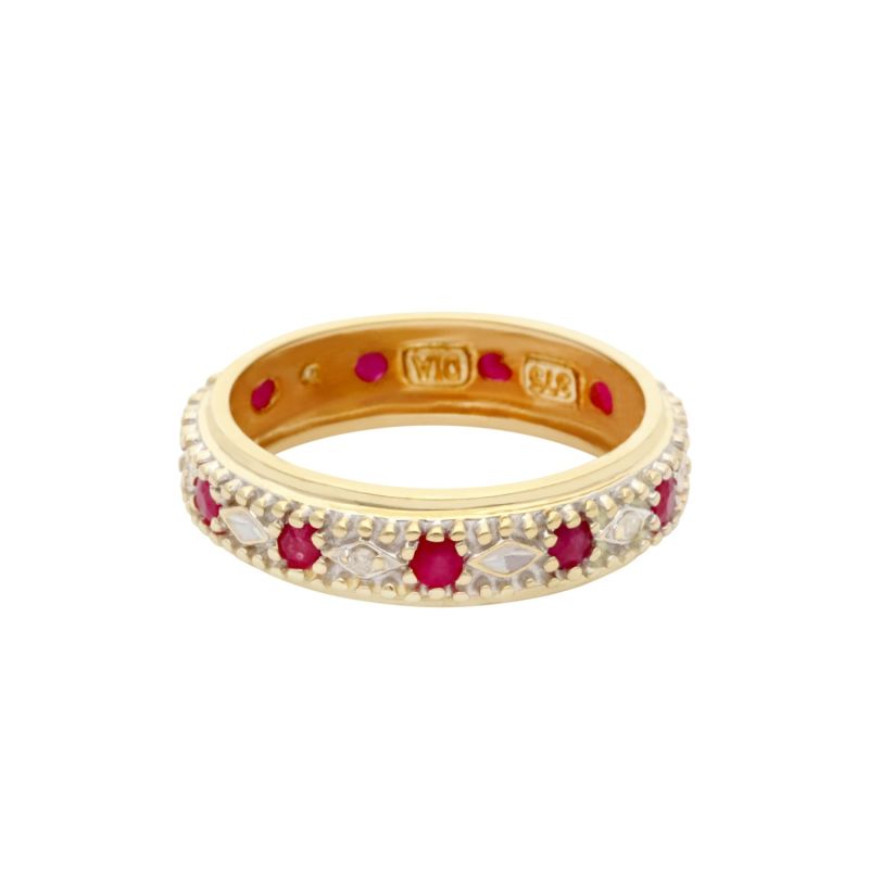 Vintage Ruby & Diamond Eternity Ring image