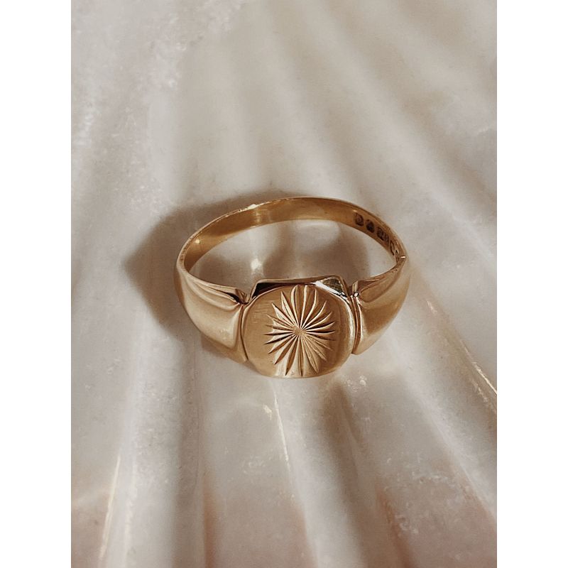 Vintage Starburst Signet Ring image