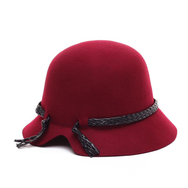 Red Cloche Classic Felt Hat image