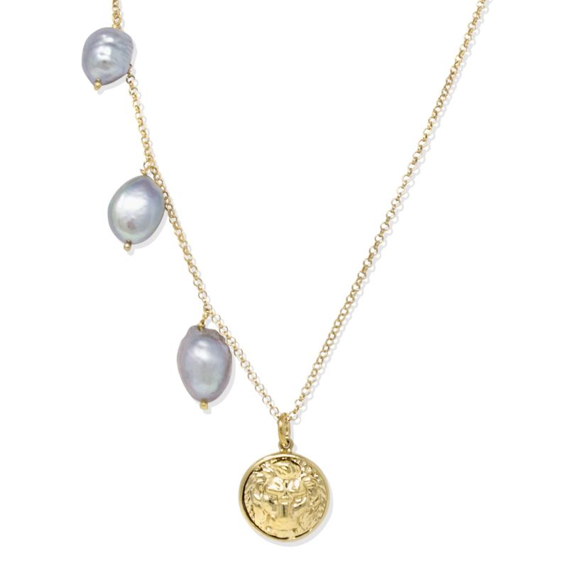 The Lion Gold-Plated Pearl Necklace image