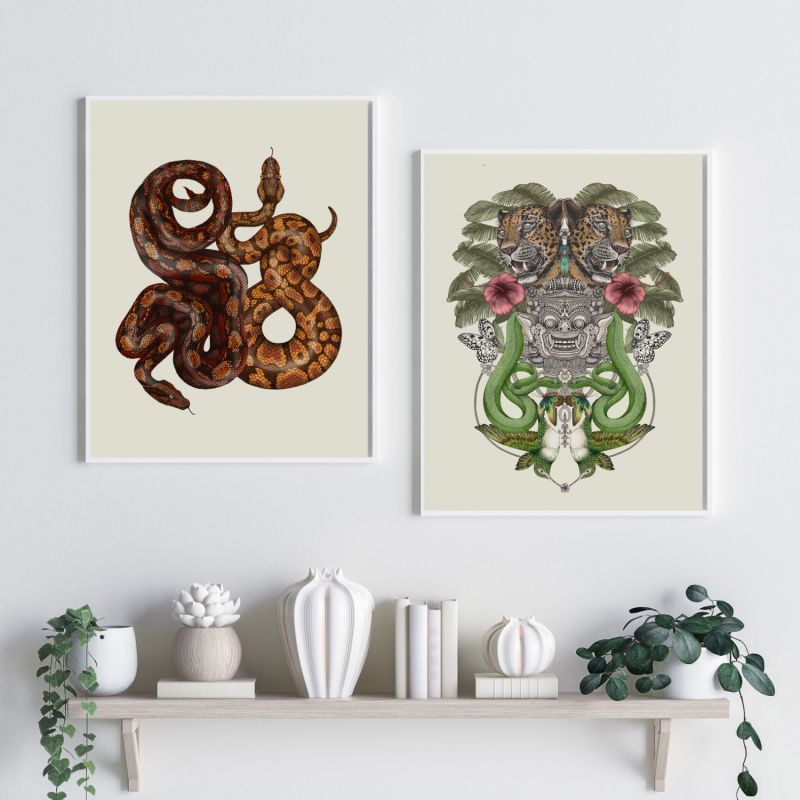 Antique Balinese Jungle Fine Art Print - A4 image