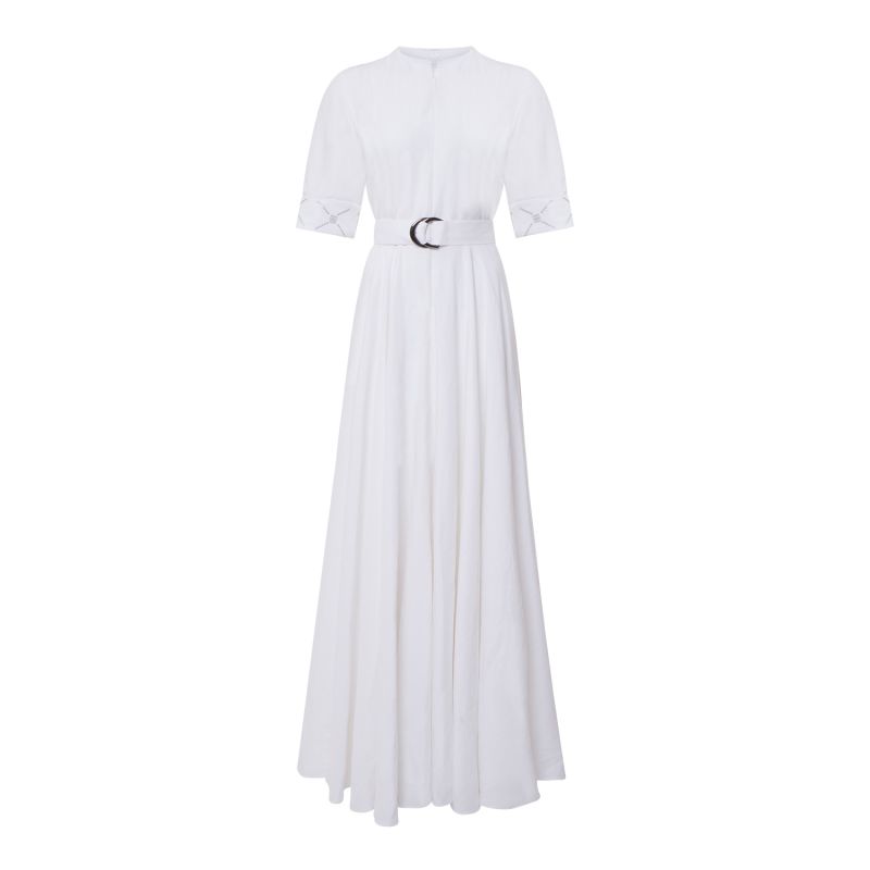 Elom Maxi Linen Dress - White image