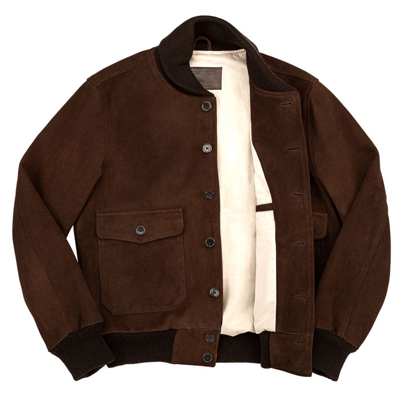 Voyageurs Bomber Suede Jacket-Hazelnut image