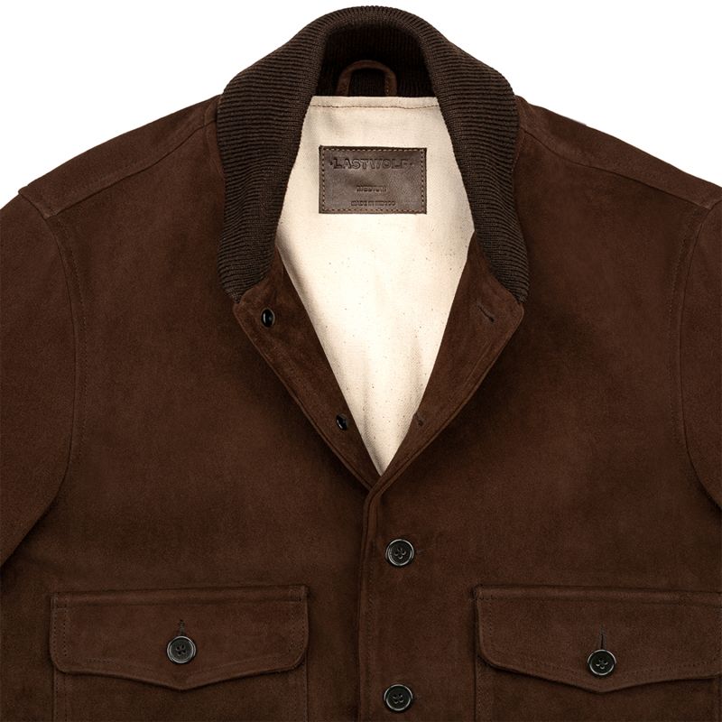 Voyageurs Bomber Suede Jacket-Hazelnut image