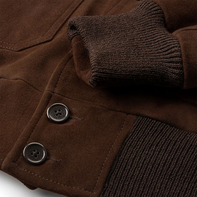 Voyageurs Bomber Suede Jacket-Hazelnut image