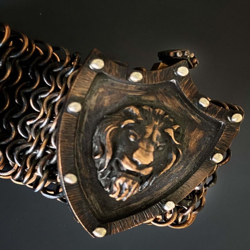 Bronze Lion Unique Men Bracelet image
