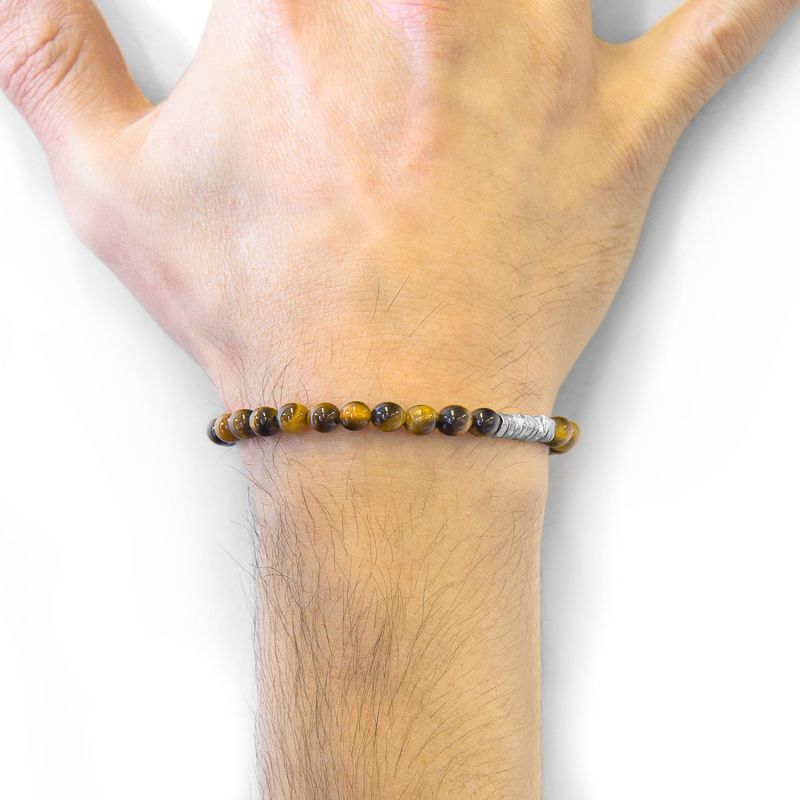 Brown Tigers Eye Atrato Silver & Stone Bracelet image