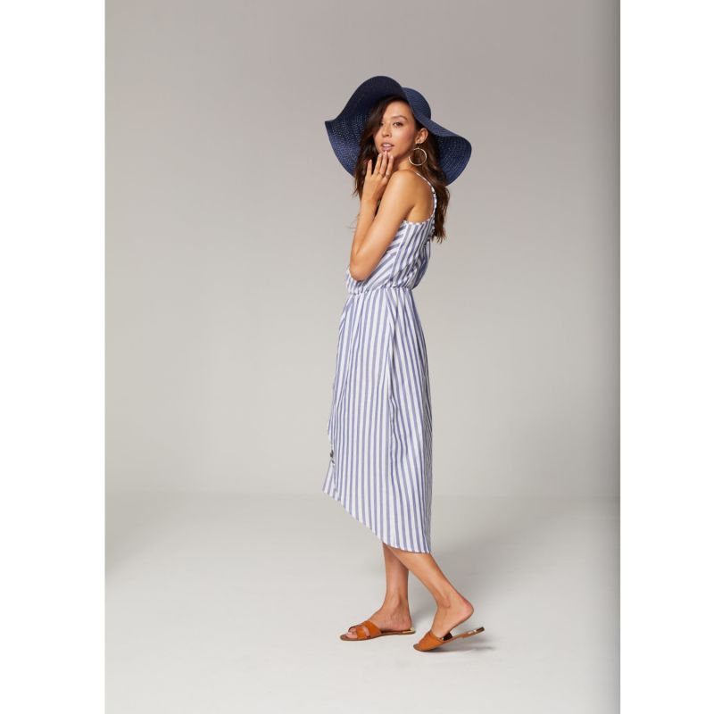 Blue Stripe Cotton Summer Dress image