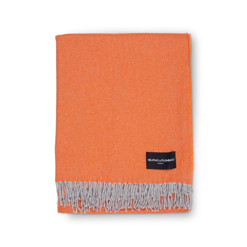 Love Stories 100% Cashmere Blanket - Tangerine image