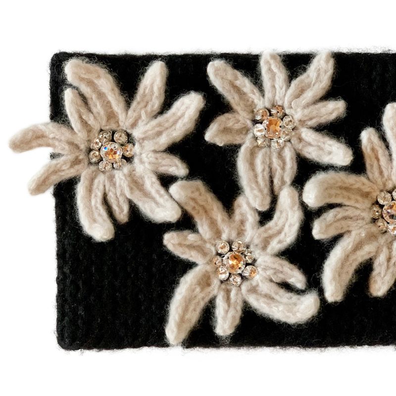 Headband edelweiss cœur sable - Les Marmottins