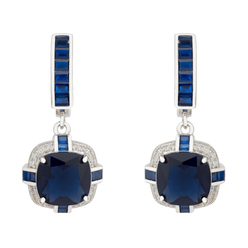 Windsor Silver Earring Sapphire image