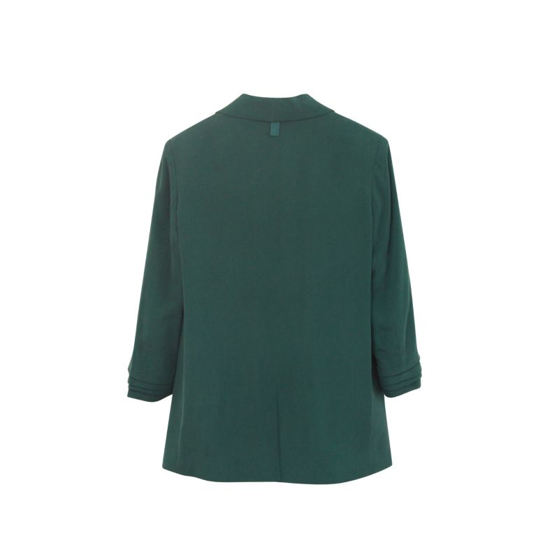 Luca Silk Blazer - Pine Green image