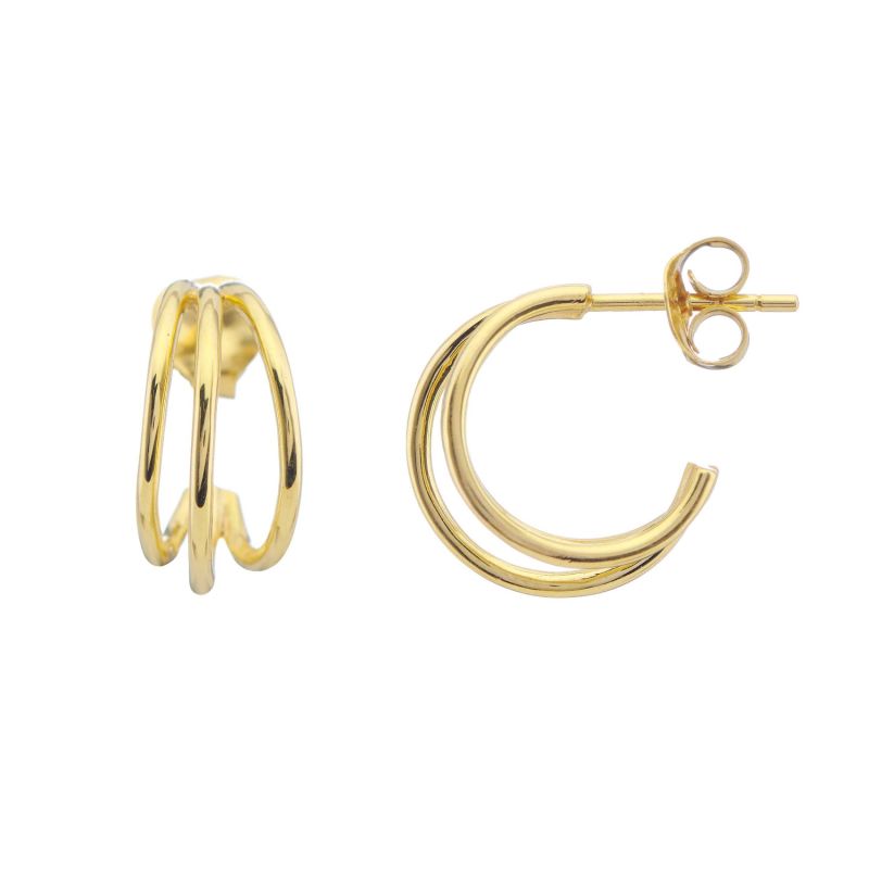 Cordoba Triple Gold Vermeil Hoop Earrings image