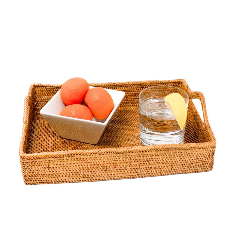 Rattan Tray With Handles image