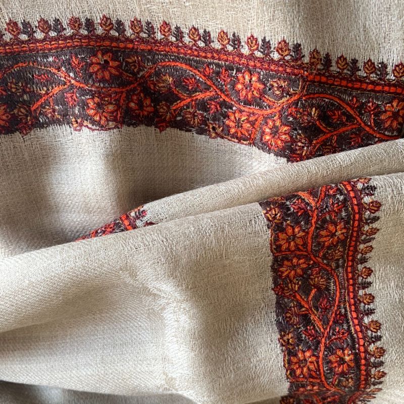 Hammam Cashmere Embroidered Scarf Shawl image