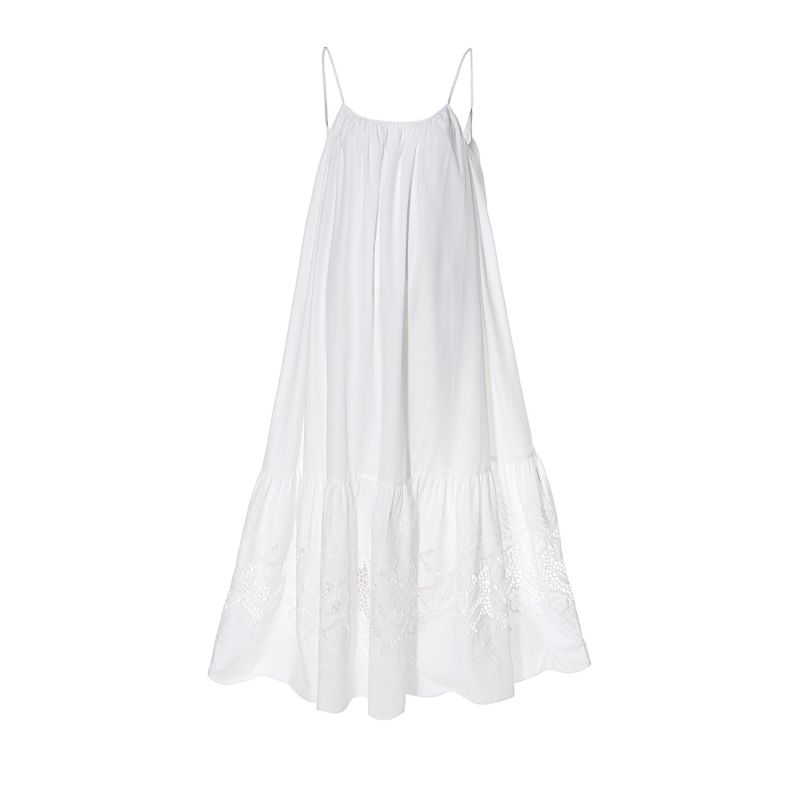 Lea Floral White Dress image