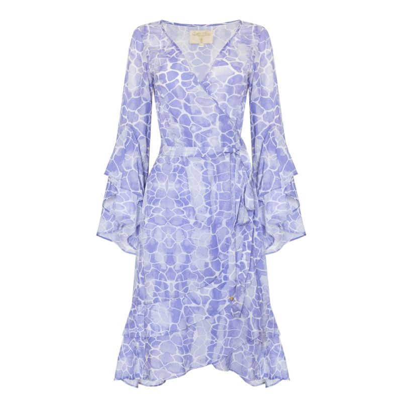 Lilac Pebbles Mini Riviera Wrap Dress image