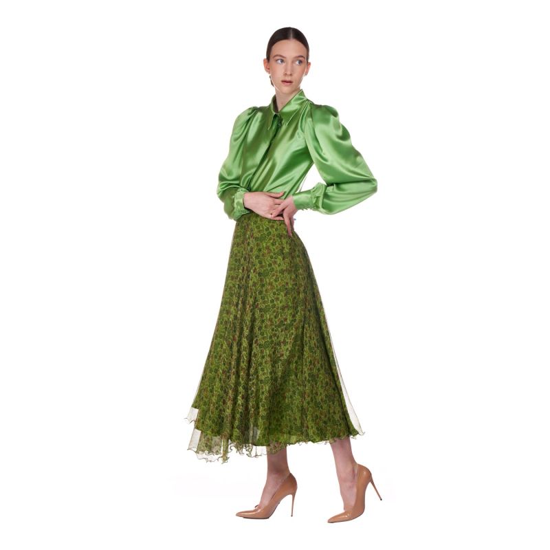 Long Skirt In Silk Crepon image
