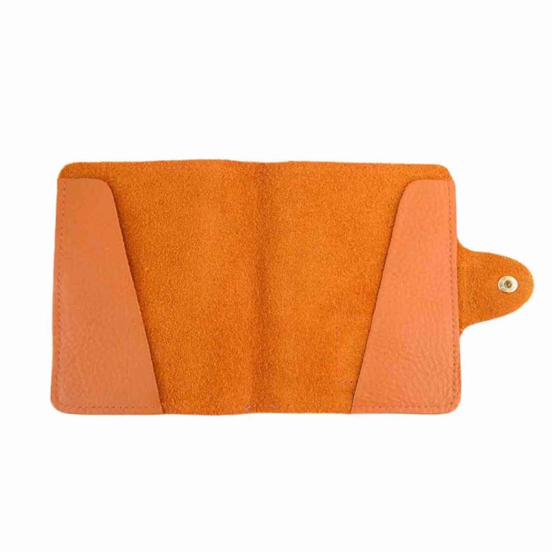 Luxury Italian Leather Orange Passport Cover image