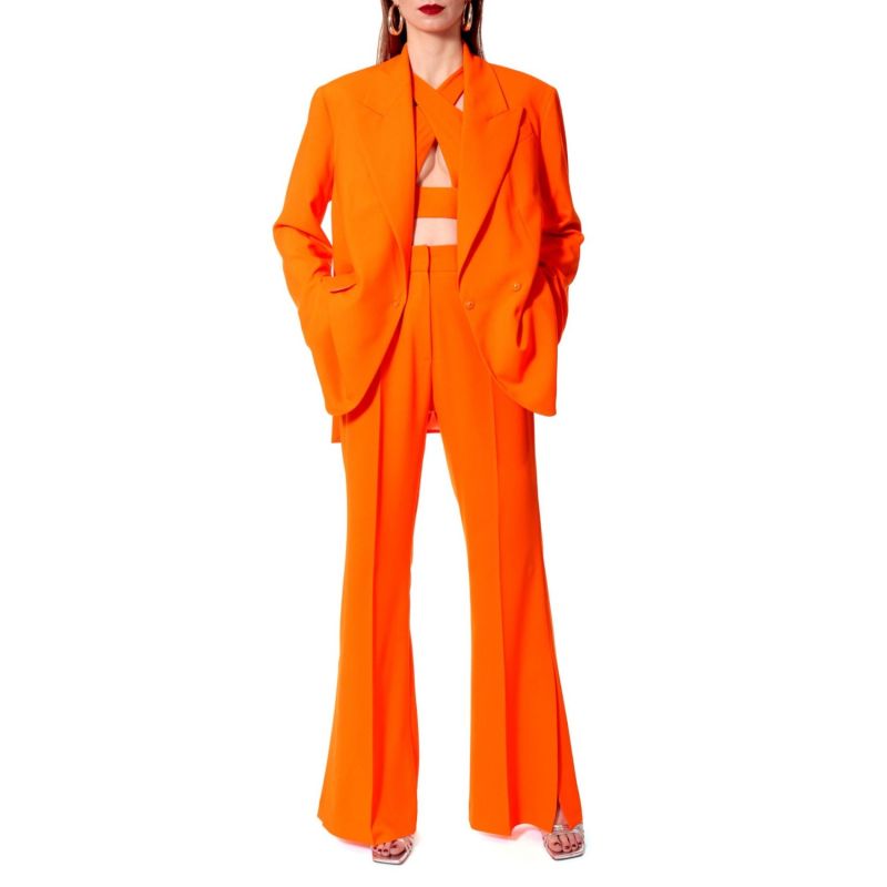 Camilla Neon Orange Flared Pants - Long image