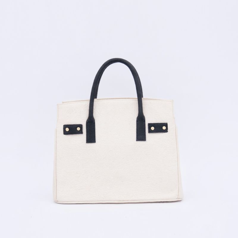 Sydney Piñatex Handbag In Latte White image