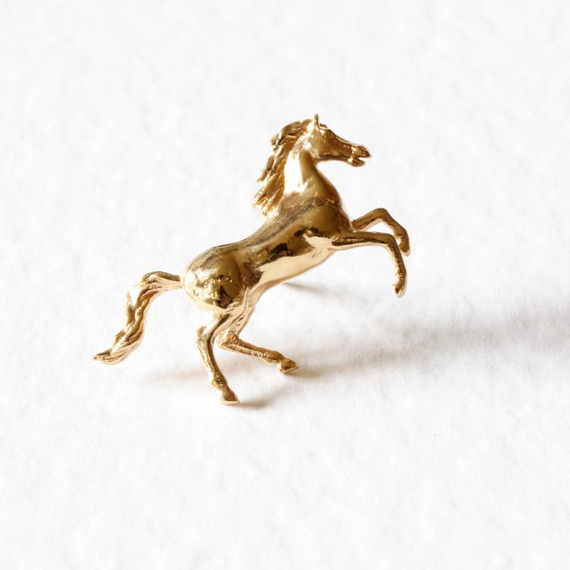 Horse Lapel Pin/Tie Pin - Gold image