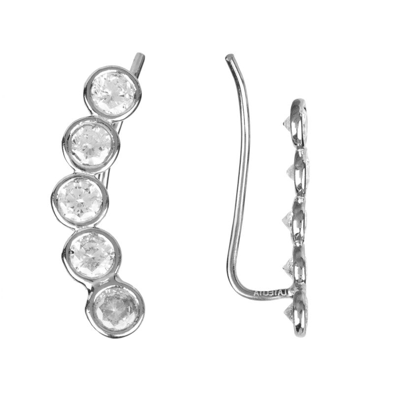 Bubble Ear Climber Pair Silver image