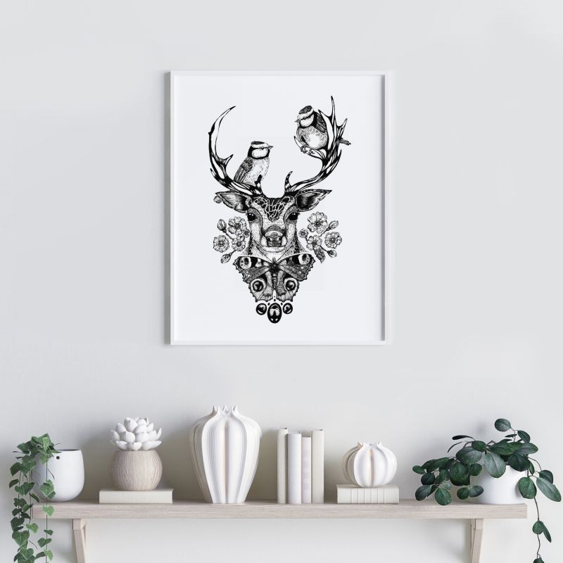 'The Roe Deer' Fine Art Print A5 image