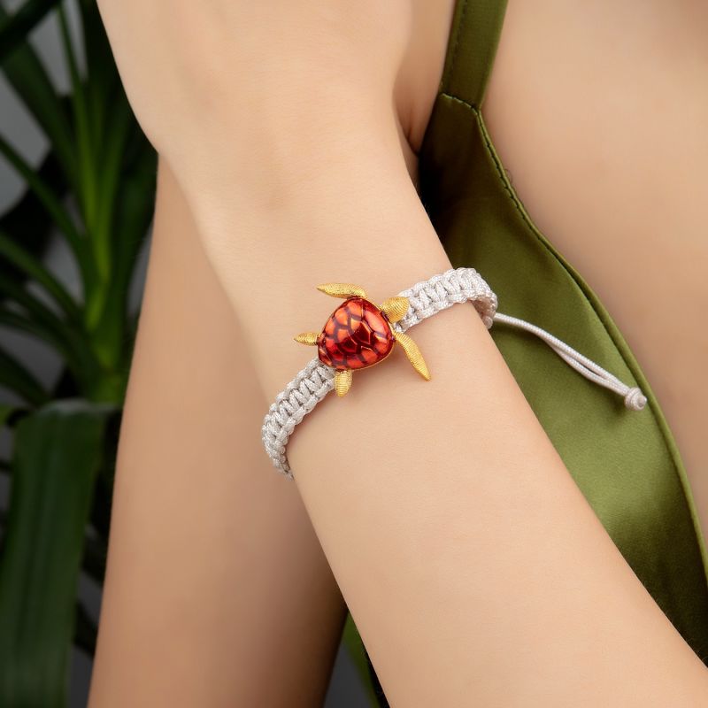 Red Sea Turtle Pull-Cord Bracelet image