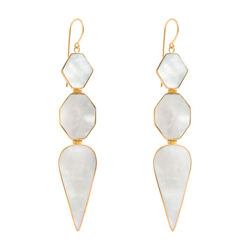 Warrioress Mother Of Pearl Earrings image