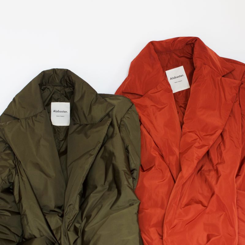 Water-Repellent Double-Faced Padded Coat In Burnt Orange image