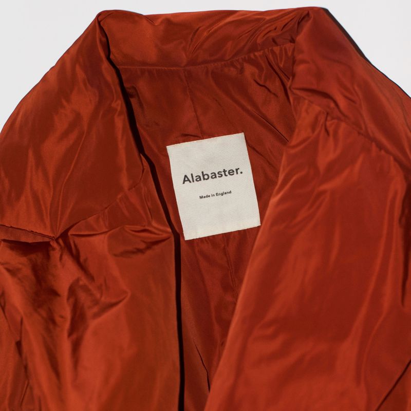 Water-Repellent Double-Faced Padded Coat In Burnt Orange image