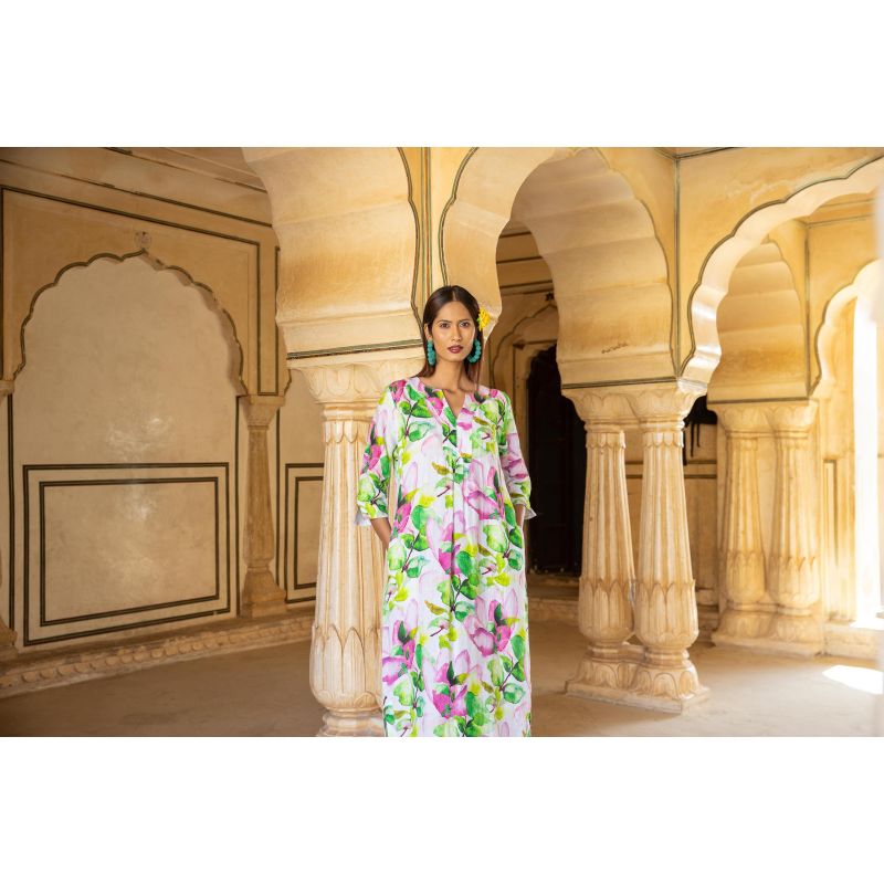 Watermelon Print Linen Maxi Dress NoLoGochic Wolf & Badger