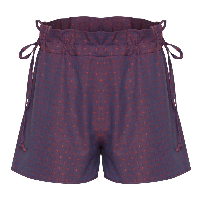 Holly Shorts In Organic Cotton Purple Dots image