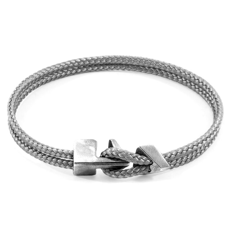 Classic Grey Brixham Silver & Rope Bracelet image