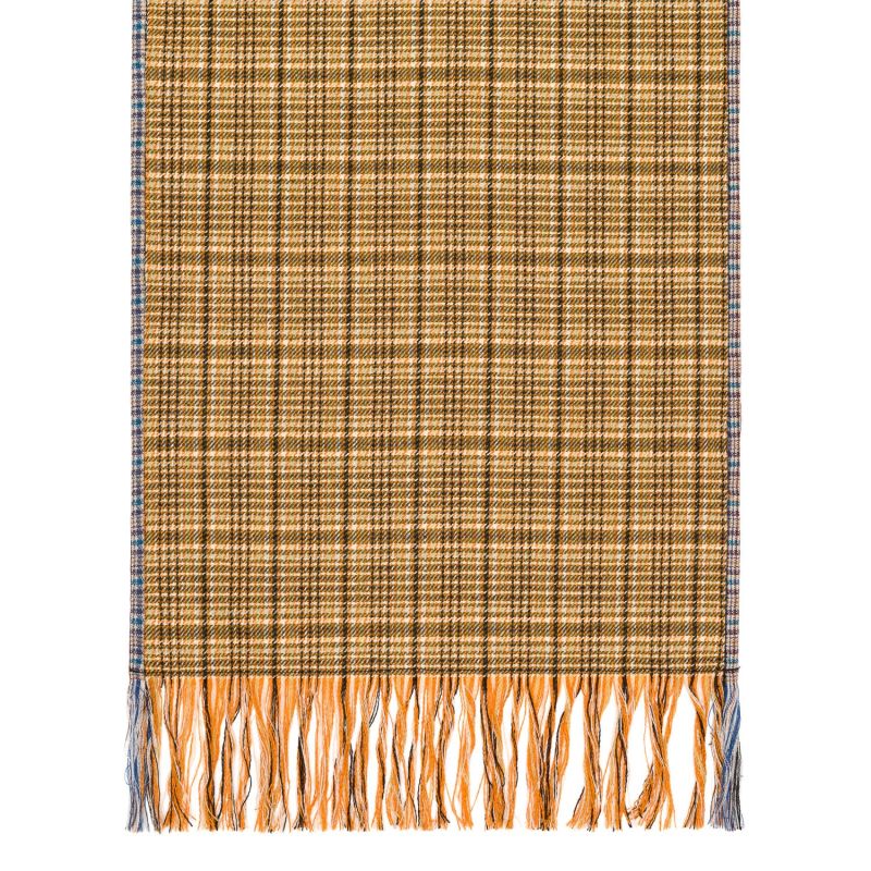 Wool Check Alex Scarf Orange image