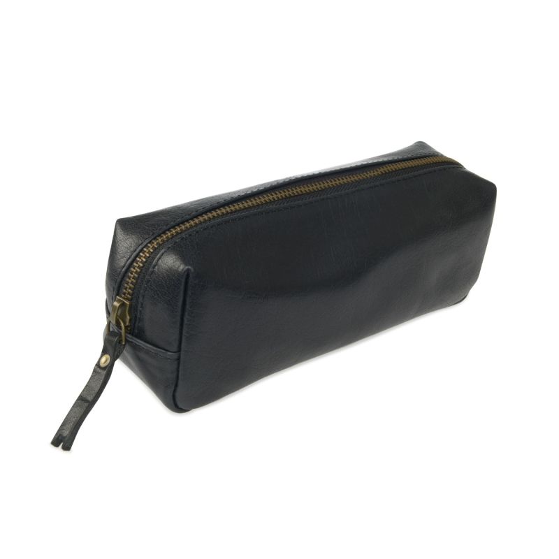 Black Leather Pencil Case image