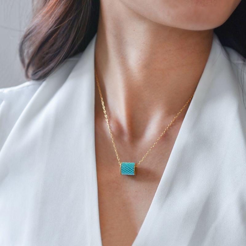 Everyday Single Bead Necklace - Turquoise image